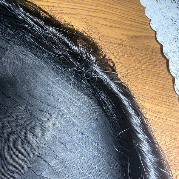 Bone Straight Super Double Drawn Raw Half Wig