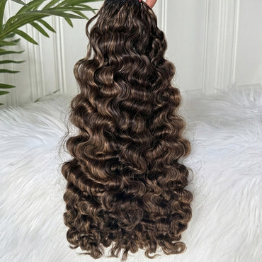 Highlight Dark Brown Crochet Braids Human hair extensions