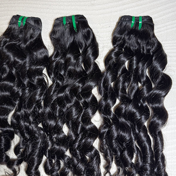 Loose Wavy Raw Human Hair Sew in Weft Extension
