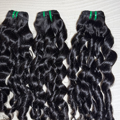 Loose Wavy Raw Human Hair Sew in Weft Extension