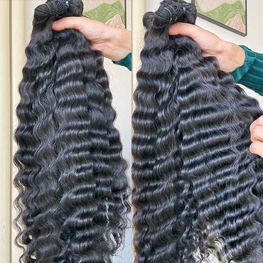 Indian Curly Cambodian Virgin Human hair  Single Drawn Sew in Weft extensions