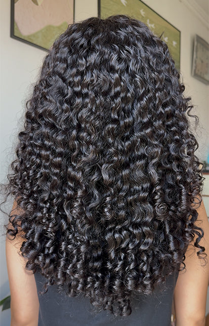 Indian Curly Raw Human Hair Sew in Weft Extension
