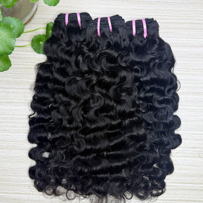 Indian Curly Sew in Weft hair extensions