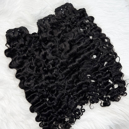 Indian Curly Sew in Weft hair extensions