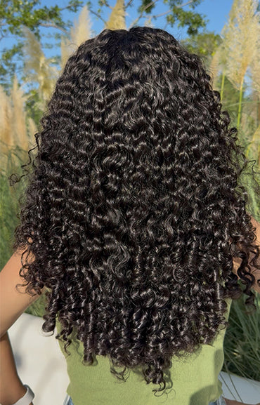 Indian Curly Raw Human Hair Sew in Weft Extension