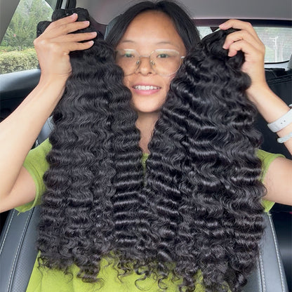 Indian Curly Sew in Weft hair extensions