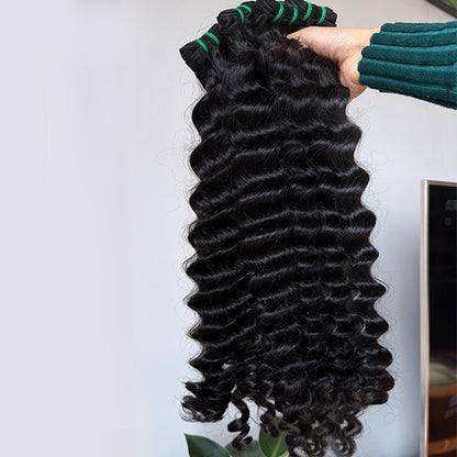 Loose Deep Wave Double Drawn Virgin Human hair extensions