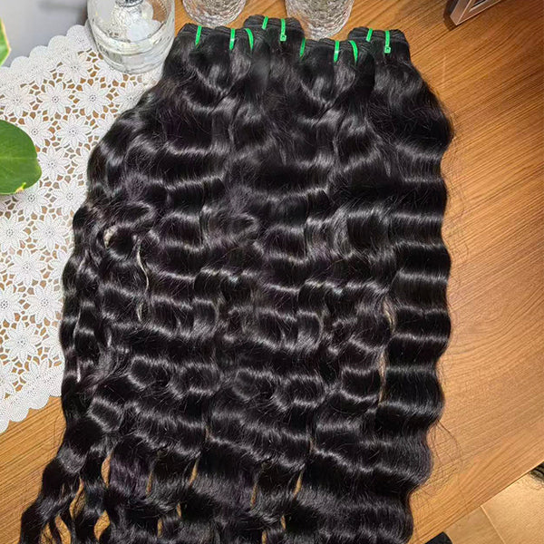 Loose Deep Wave Double Drawn Virgin Human hair extensions