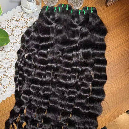Loose Deep Wave Double Drawn Virgin Human hair extensions