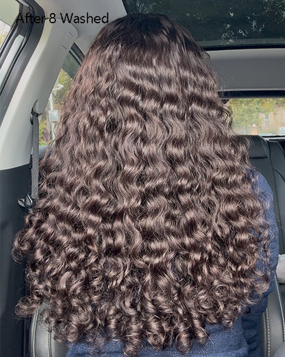 Loose Curly Raw Human Hair Sew in Weft Extension