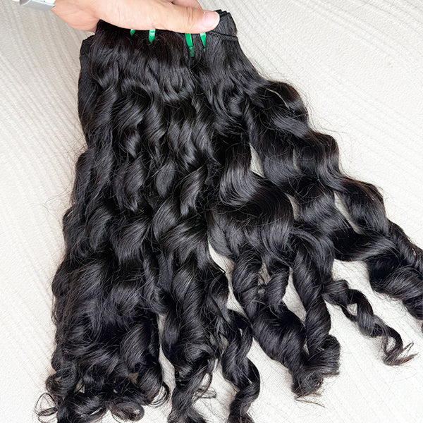 Loose Wavy Raw Human Hair Sew in Weft Extension