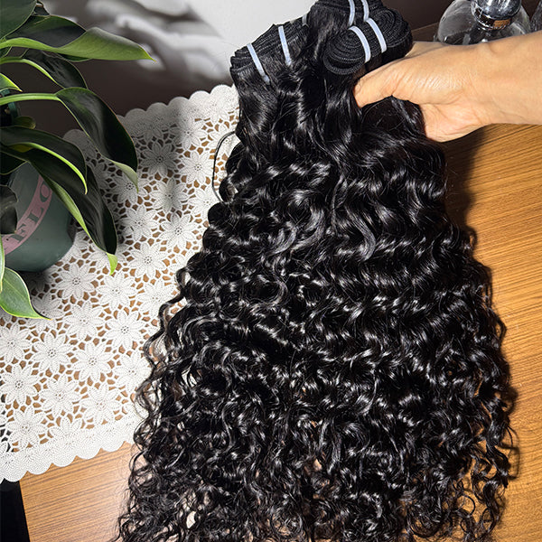 Natural Wave Single Drawn Virgin Human Hair Sew in Weft hair extension