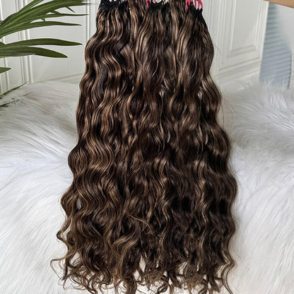 Highlight Dark Brown Crochet Braids Human hair extensions