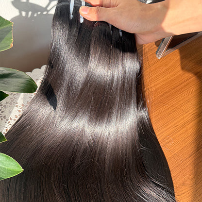 Straight Sew in Weft Raw Human Hair Extensions