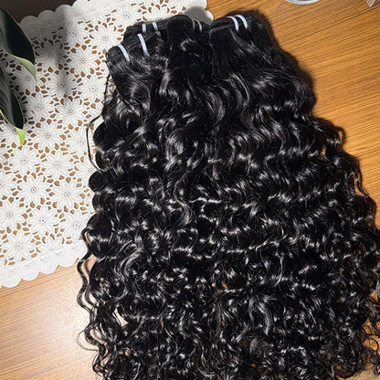 Natural Wave Single Drawn Virgin Human Hair Sew in Weft hair extension