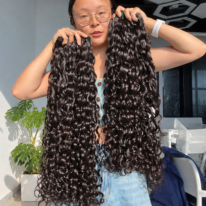 Natural Wave Raw Human Hair Sew in Weft Extension