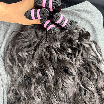 Natural Wave Raw Human Hair Sew in Weft Extension