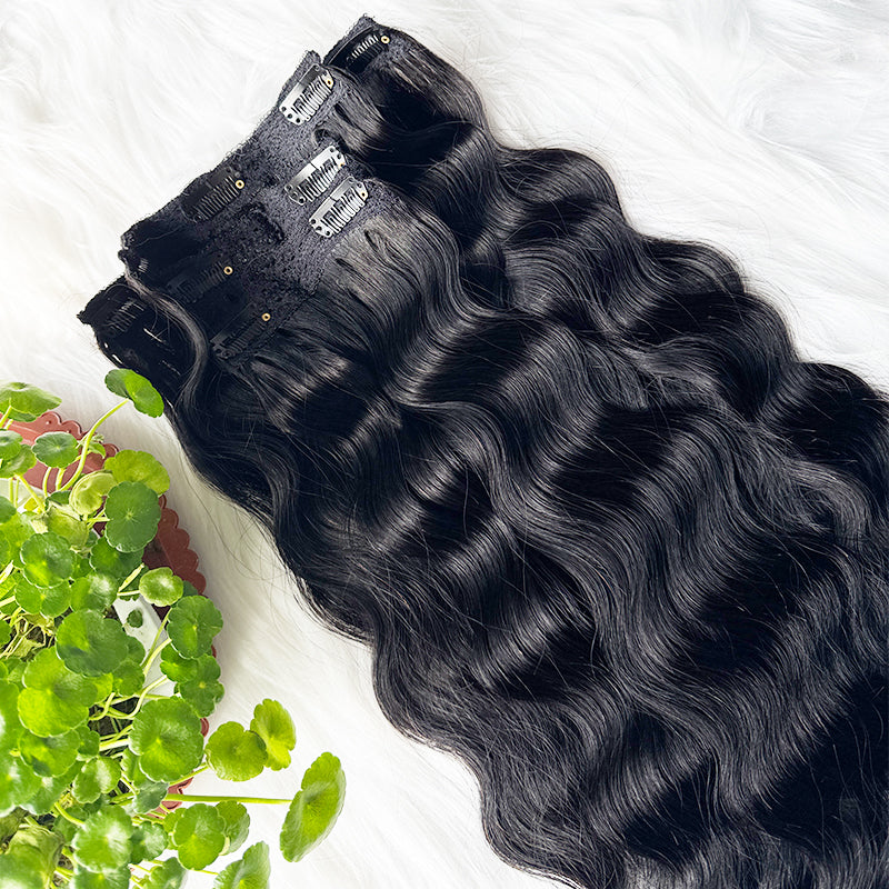 Natural Wavy Clip in Hair Extensions