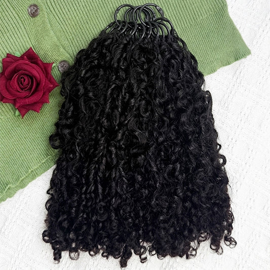 Pixie Curly Crochet Braids Human hair extensions