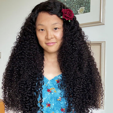 WPC-Pixie Curly Cambodian Human Hair 13x4 HD Lace Frontal Wig
