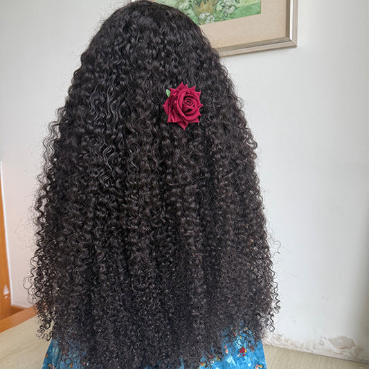 WPC-Pixie Curly Cambodian Human Hair 13x4 HD Lace Frontal Wig