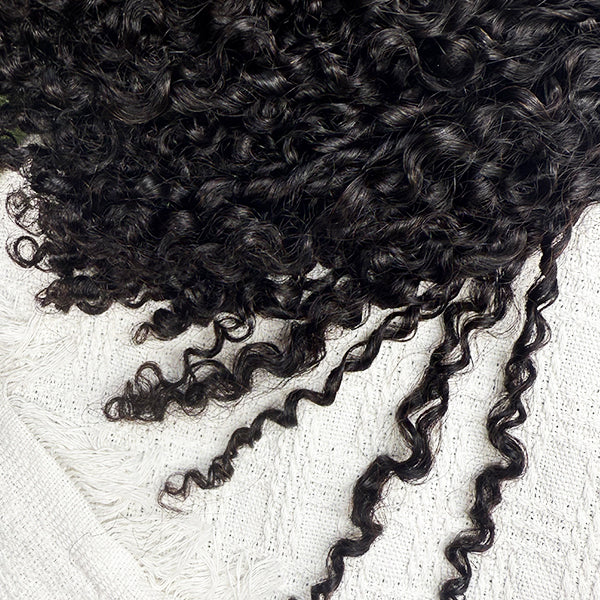 WPC-Pixie Curly Double Drawn Virgin Human Sew in Weft hair extensions