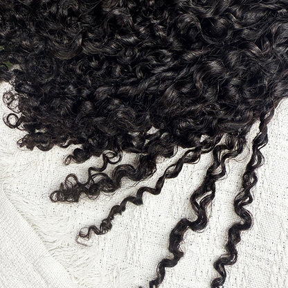 WPC-Pixie Curly Double Drawn Virgin Human Sew in Weft hair extensions
