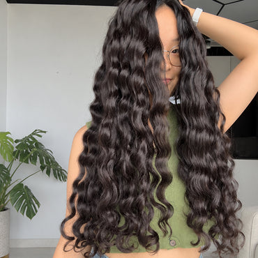Cambodian Wavy Raw Human Hair Sew in Weft Extensions