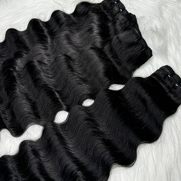 Cambodian Wavy Raw Human Hair Made Sew in Weft Extensions