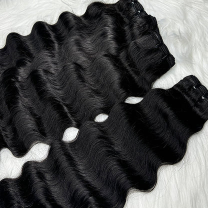 Cambodian Wavy Raw Human Hair Made Sew in Weft Extensions